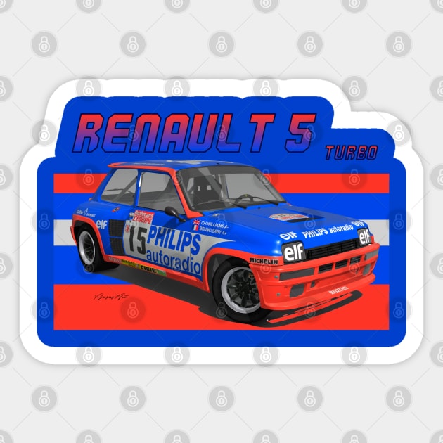 Renault 5 Turbo Group B Sticker by PjesusArt